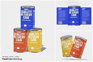 Food Can Mockup, a Packaging Mockup by Unerispace