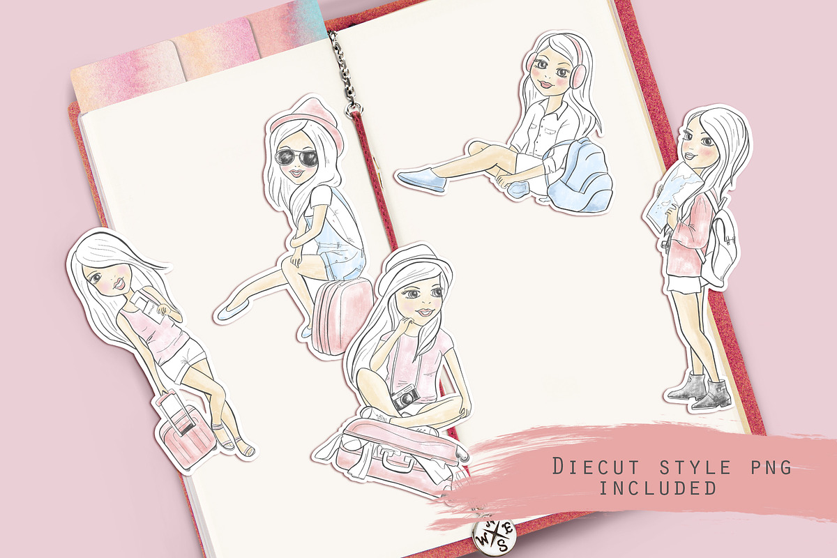 Travel girl illustrations, a Person Illustration by Kate Snitser (Photo 2 of 3)