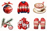 Cozy Winter Candy Cane Clipart, an Illustration by OK Design (Thumbnail 4 of 5)