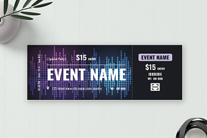 Editable Elegant Event Ticket, a Stationery Template by MightyDesign
