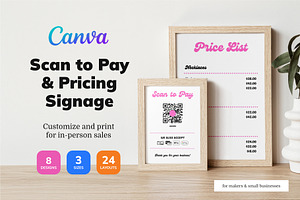 Canva Scan to Pay & Price List Signs