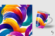 Colorful Swirling Brushstrokes Paper, a Pattern Graphic by Creative Store (Thumbnail 2 of 4)