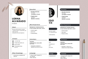 Student CV Resume Canva Editable