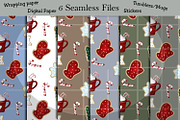 6 Christmas Seamless Patterns | png, a Graphic by Willow Paige Farms (Thumbnail 1 of 7)