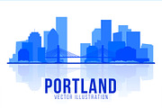 Portland Oregon skyline illustration, an Illustration by Sky and glass (Thumbnail 4 of 7)
