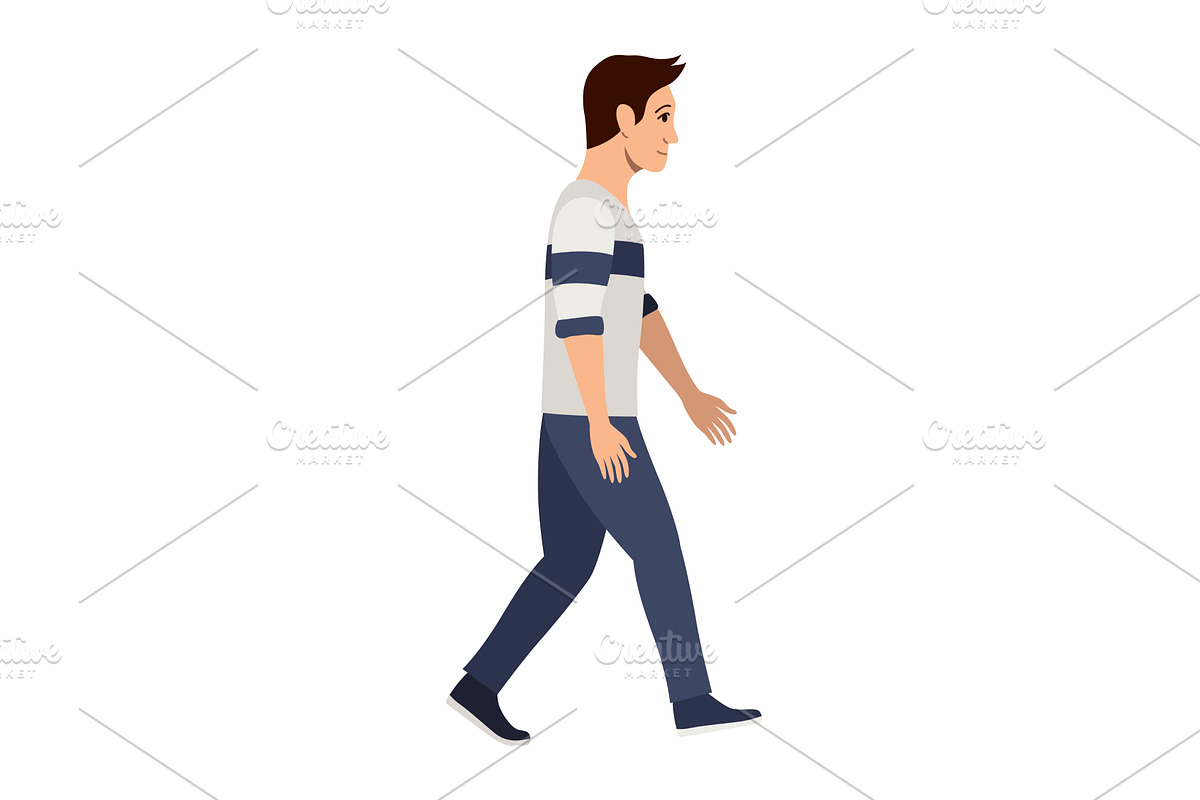 Animated sequence of a man, an Illustration by Things for designers