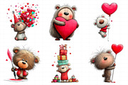 Valentines Teddy Bear Clipart, an Illustration by Daily.Designs (Thumbnail 4 of 8)