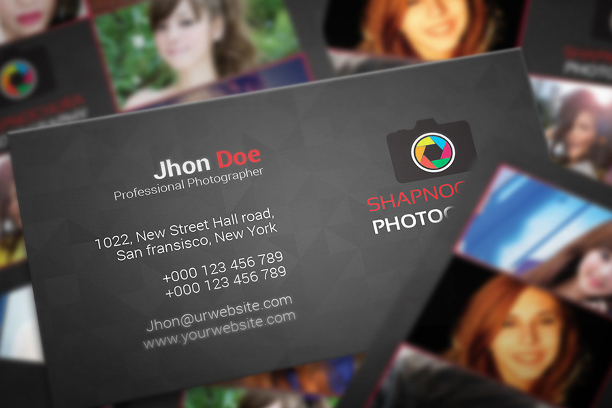 Minimal Photography Business Card, a Business Card Template by Shapnochura Design Studio (Photo 4 of 9)