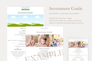 Photographers Investment Guide, a Templates & Theme by JennaPhotography