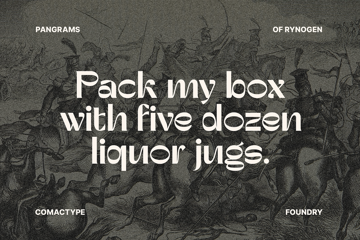 Rynogen - Decorative Typeface, a Sans Serif Font by Comactype Foundry (Photo 11 of 14)