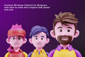 Avatar Colorful 3D Illustration Pack