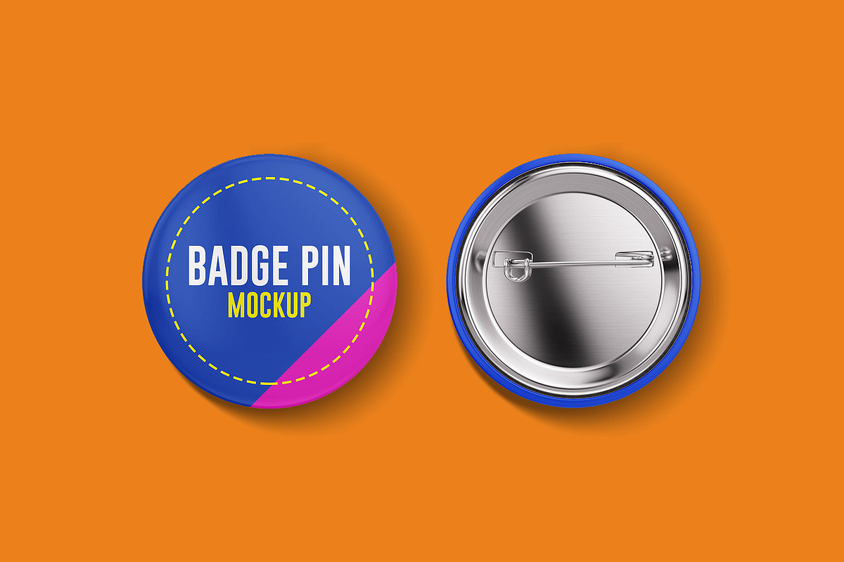 Badge Pin Mockup, a Print Template by Rafoz (Photo 2 of 4)