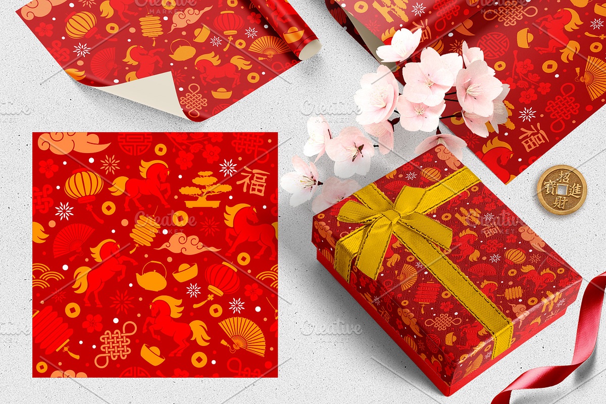 Designs For Year Of The Horse, a Seasonal Illustration by Vector beauty (Photo 3 of 5)