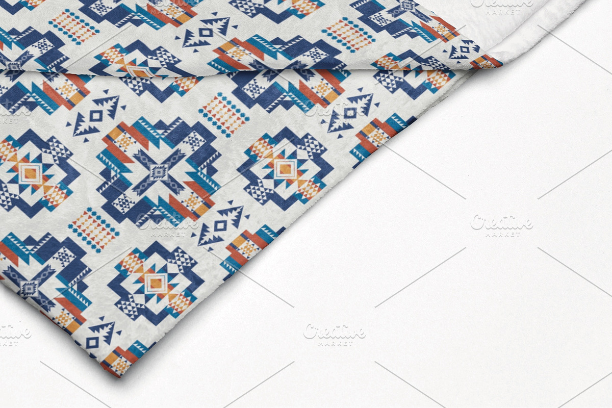 Blue Native Southwest Pattern, a Pattern Graphic by PPEthnicDecorPattern (Photo 3 of 10)