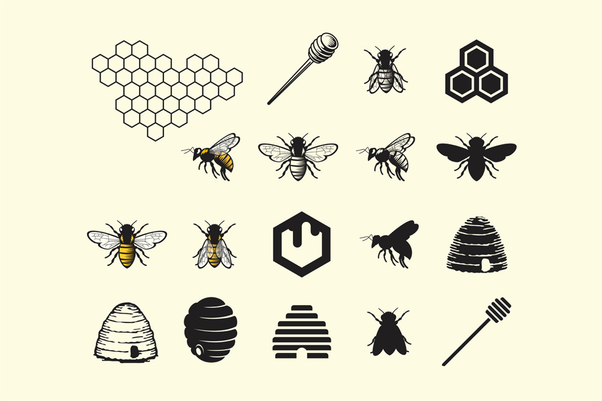 Honey Bee Labels Sticker, a Branding & Logo Template by G7 (Photo 4 of 4)