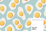 Egg Yolk Seamless Pattern, a Pattern Graphic by Oday Noon (Thumbnail 1 of 2)