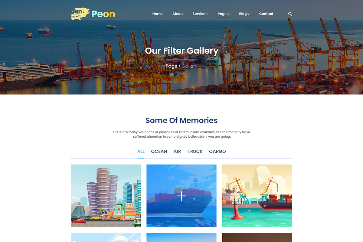 Peon - Logistic PSD Template, a Landing Page Template by Andit themes (Photo 12 of 34)