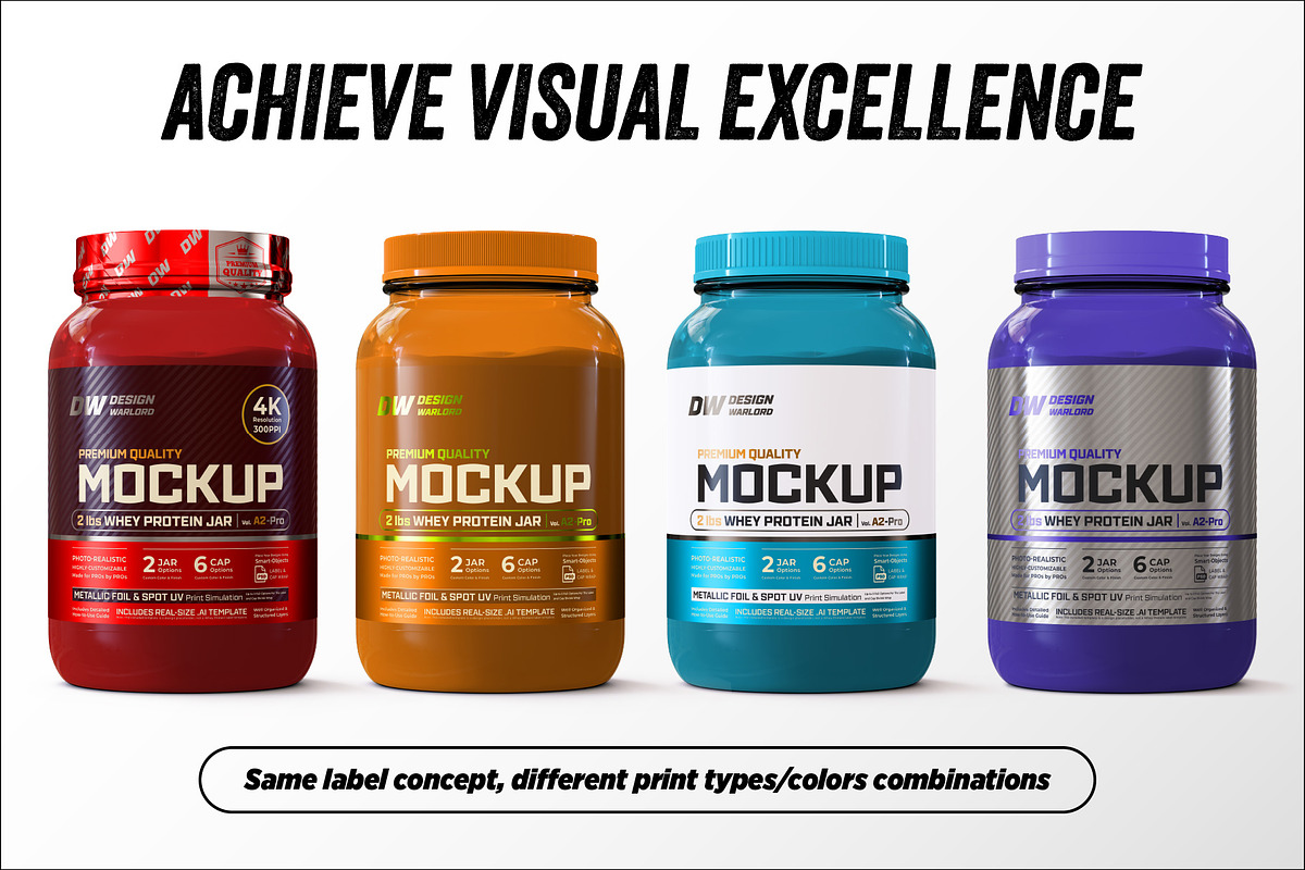 2lb Whey Protein Jar Mockup A2-Pro, a Packaging Mockup by Design Warlord (Photo 9 of 16)