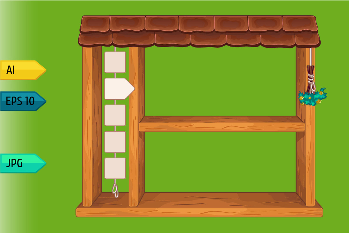 Game wooden shelf windows set, a Templates & Theme by julia_musdotter (Photo 7 of 20)
