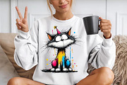 Quirky Funny Cats Clipart, an Animal Illustration by YA Design (Thumbnail 4 of 5)