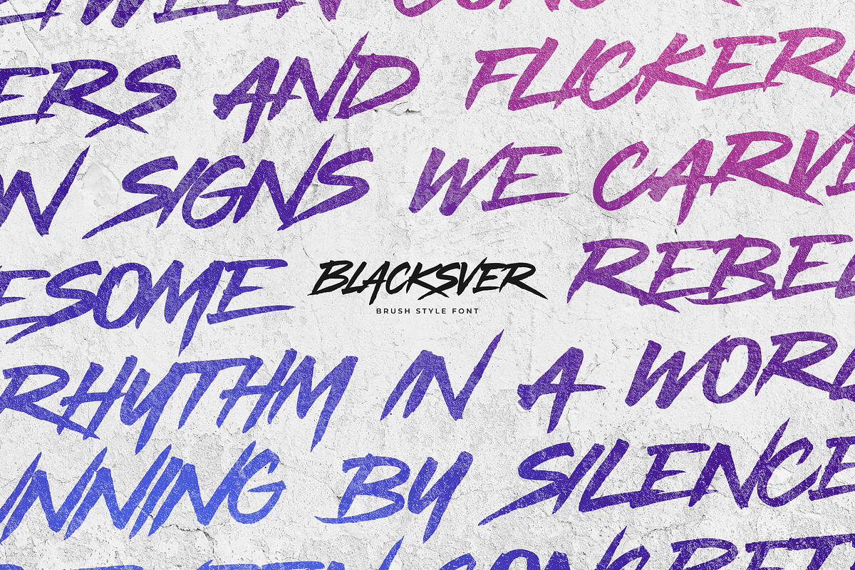 Blacksver - Brush Font, a Font by agnyhasyastudio (Photo 9 of 12)
