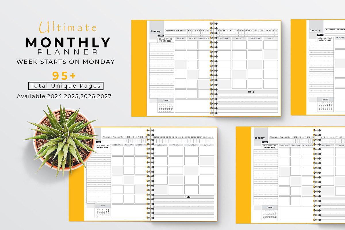 Ultimate Planner Bundle Pack 2024-27, a Stationery Template by obayes (Photo 4 of 16)