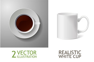 Realistic White Cup