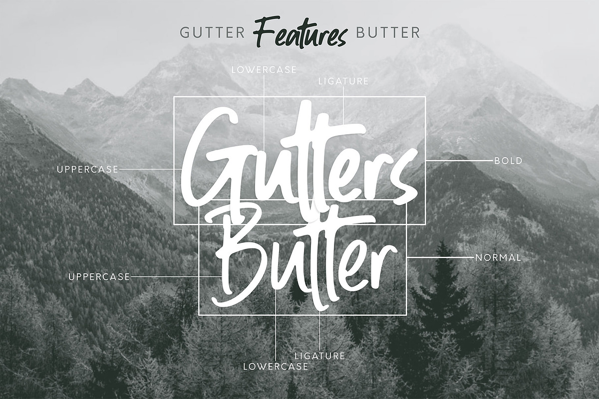 Gutters Butter, a Script Font by Omotu Studio (Photo 11 of 14)