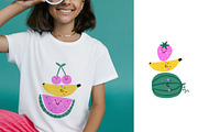 Summer Cute Fruits - vecror clipart, a Food Illustration by Barkova Nadya (Thumbnail 7 of 8)