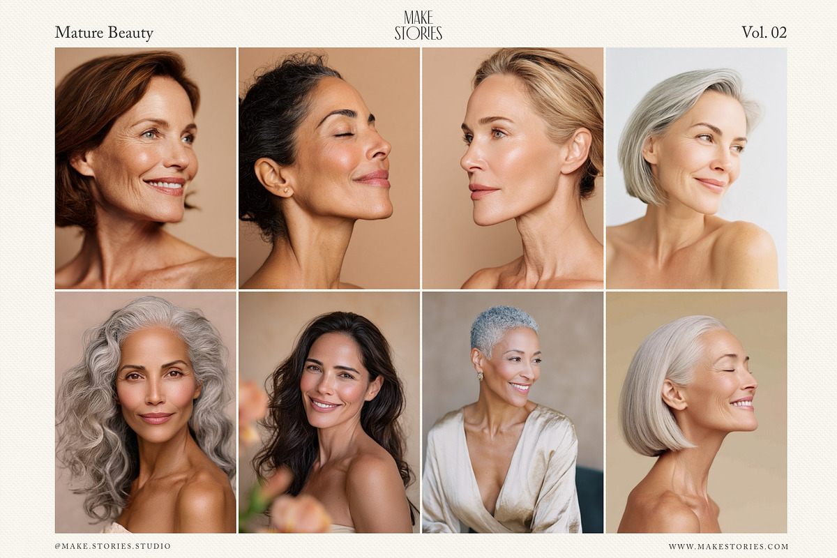 Diverse Mature Women Beauty & Hair, a Beauty & Fashion Photo by Make Stories Studio (Photo 6 of 25)