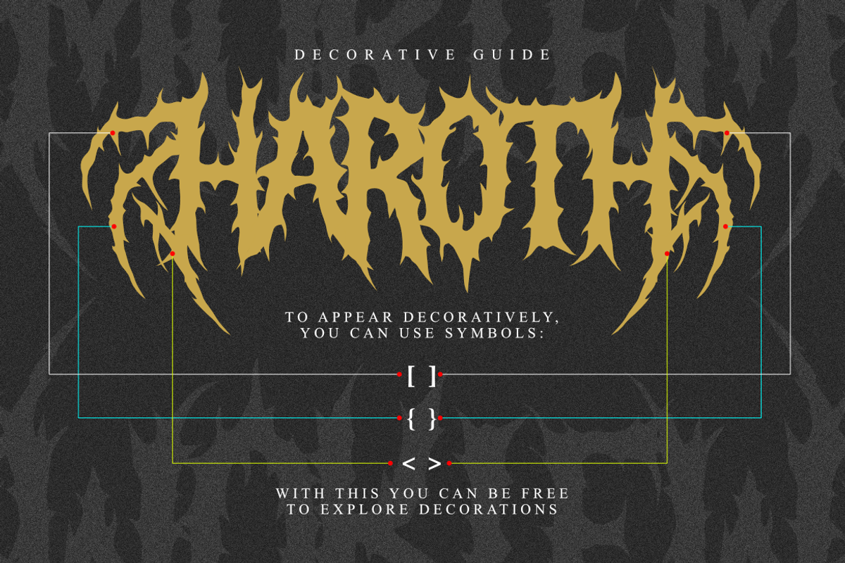 Mortem - Death Metal Font, a Symbol Font by Masyafi Studio (Photo 3 of 9)