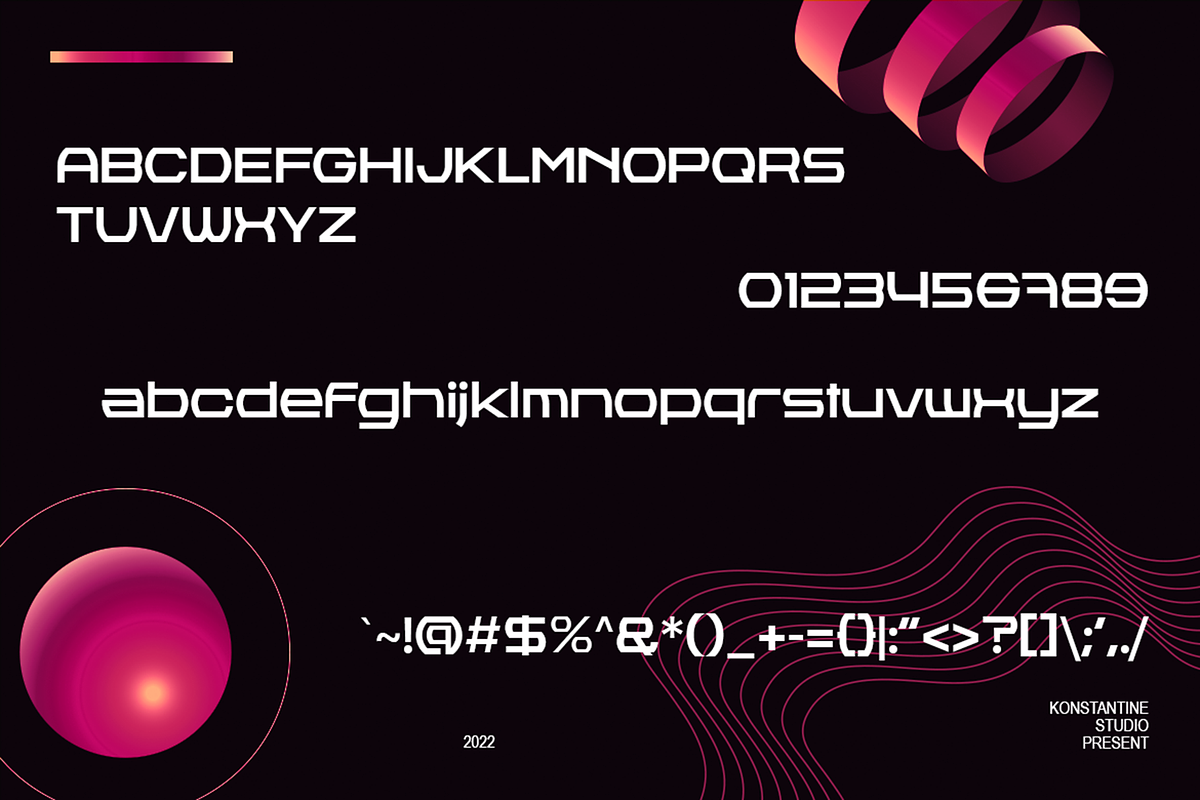 Detacher – Futuristic Display Fonts, a Sans Serif Font by Konstantine Studio (Photo 3 of 3)