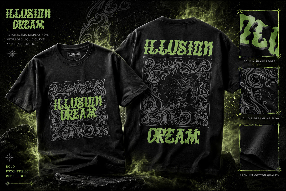 Kelmora - Retro Gothic Tattoo Font, a Blackletter Font by Letterara (Photo 3 of 15)