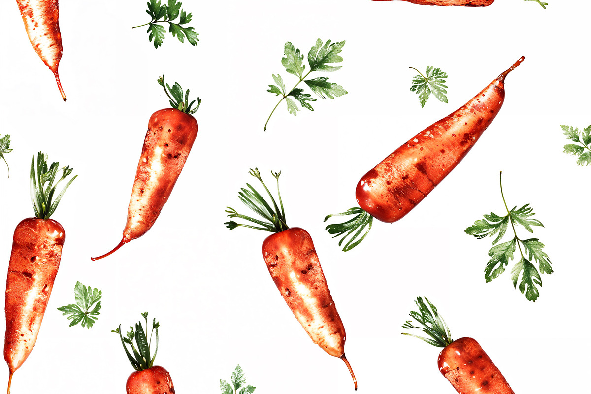 Set of 15 Seamless Vegetable Pattern, a Decorative Illustration by Miss Patterns (Photo 12 of 16)