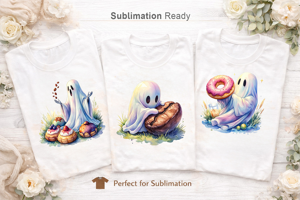 Coffee Ghost Sublimation PNG, an Illustration by Artnoy (Photo 5 of 8)