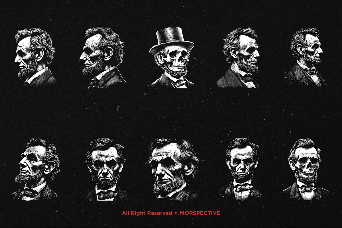 10 Bundle Dark Art Lincoln Legend, an Illustration by Morspective (Photo 6 of 7)