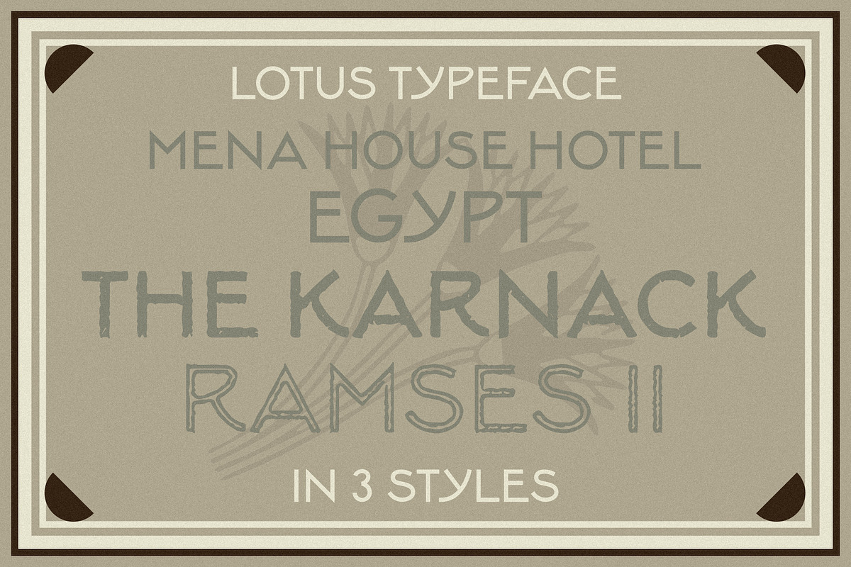 Lotus | Egyptian Sans, a Sans Serif Font by Artifact Bazaar (Photo 3 of 6)