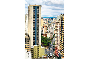 Downtown san paolo skyline in brazil containing sao, paulo, and brazil, an Architecture Photo by Leonid Andronov