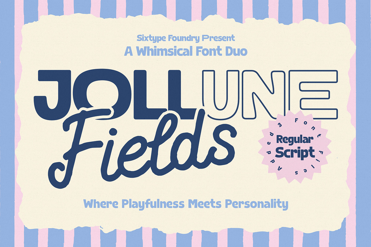 Jollune Fields Font Duo, a Handwritten Font by Sixtype (Photo 1 of 10)