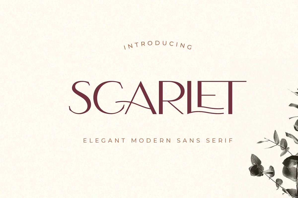 Scarlet | Minimal Elegant Font, a Sans Serif Font by MustofaCreative (Photo 1 of 5)
