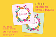 Birth announcement card - Flowers, a Decorative Illustration by Atelier Mélicope (Thumbnail 1 of 2)