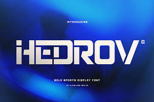 Hedrov - Bold Sports Display Font