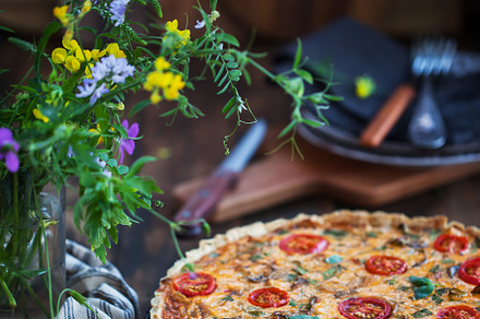 Quiche lorraine featuring quiche, lorraine, and chicken, a Food & Drink Photo by Kate S