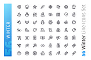 Winter Line Icons Set, an Icon by Voysla's Shop (Thumbnail 2 of 4)