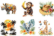 Watercolor African Summer Safari, an Illustration by Designking (Thumbnail 5 of 5)