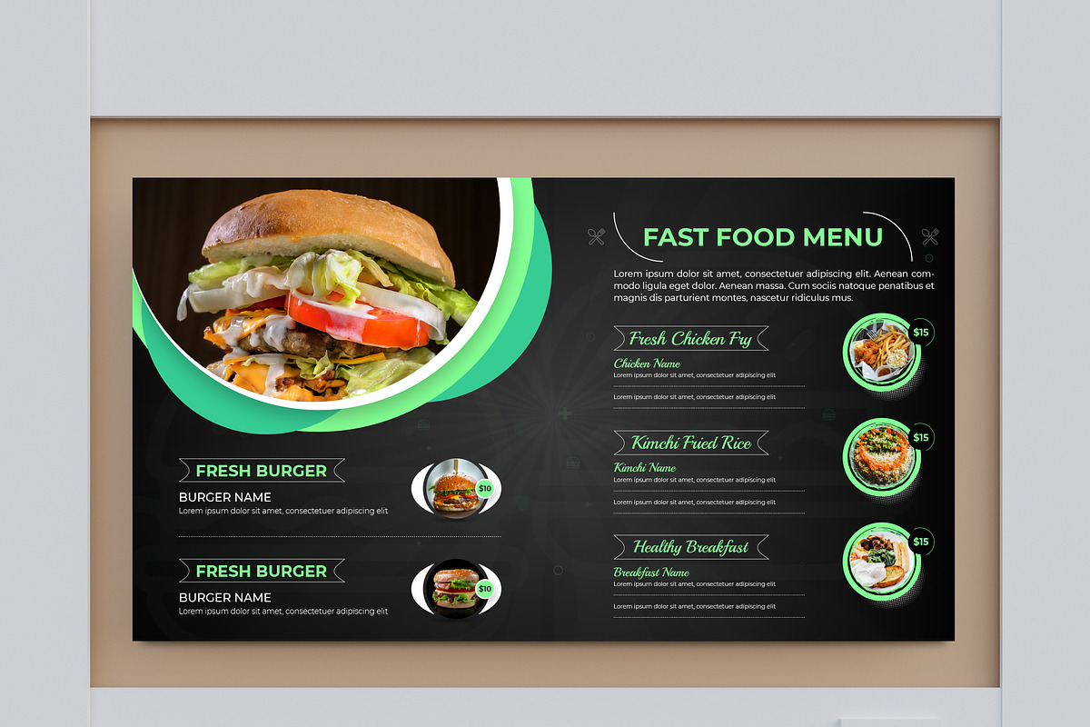 Digital Menu Design Templates, a Stationery Template by MRI STUDIO (Photo 2 of 4)