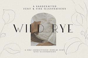 Wild Rye Hand Lettered Display Font