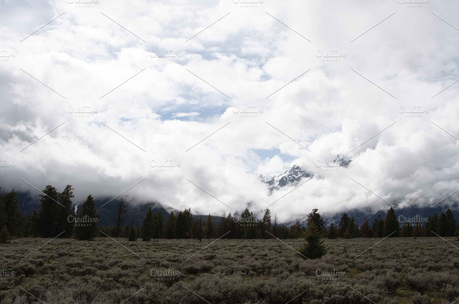 Cloud Covered Mountains