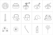 Lunar New Year line icon set, an Outline Icon by NatalieArtShop (Thumbnail 5 of 11)