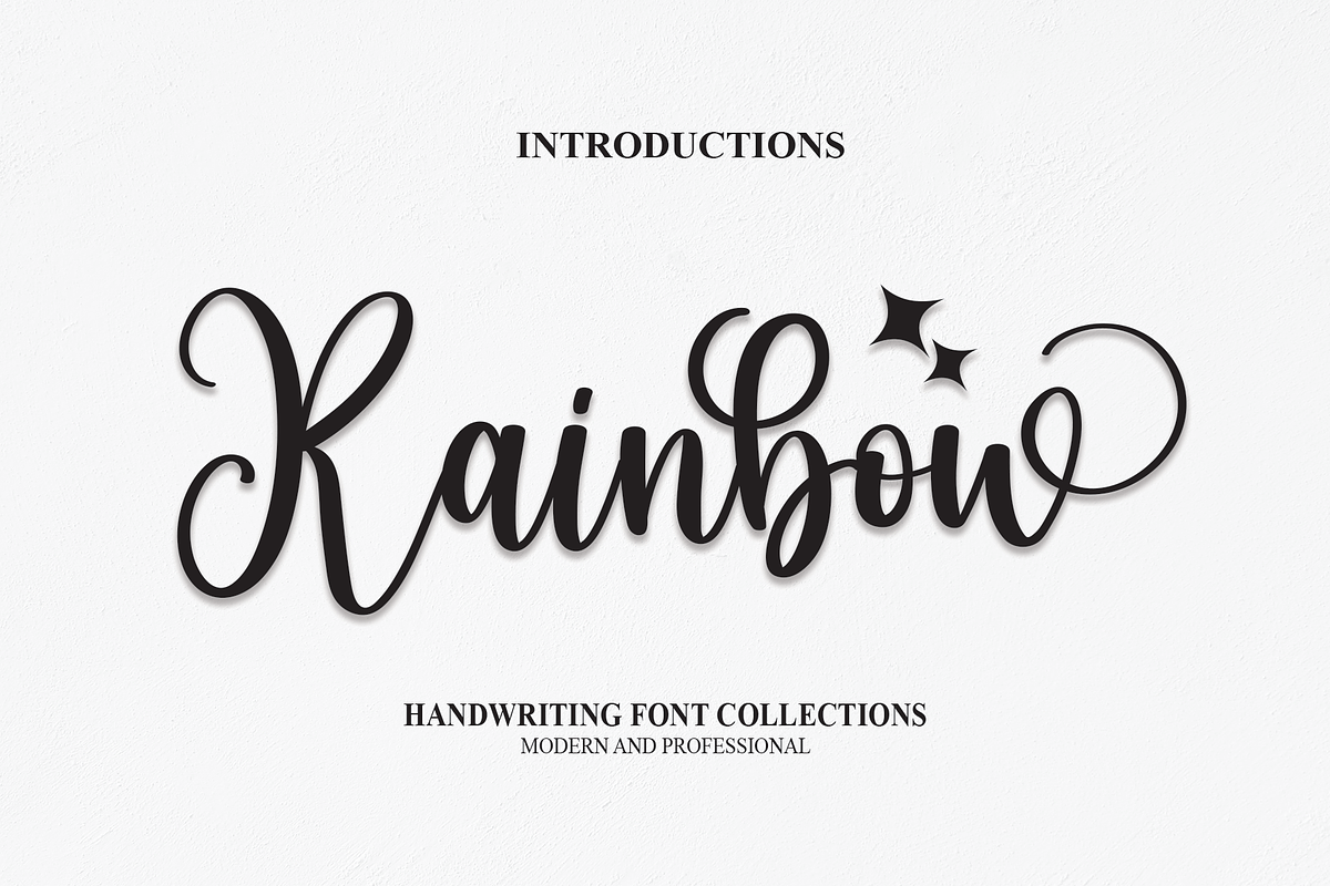 Rainbow | Script Font, a Script Font by Scratchones (Photo 1 of 6)